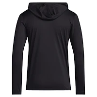 T-shirt à capuche et manches longues adidas Grambling Tigers 2024 Sideline pour homme noir