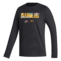 Men's adidas Black Grambling Tigers Honoring Excellence Long Sleeve T-Shirt