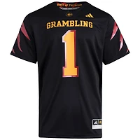 Maillot adidas Premier Strategy noir Grambling Tigers pour homme