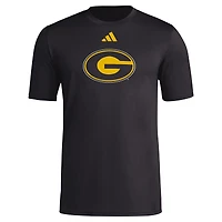 Men's adidas Black Grambling Tigers Primary Locker Logo Pre-Game AEROREADY T-Shirt