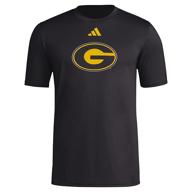 T-shirt adidas AEROREADY d'avant-match avec logo Grambling Tigers pour homme noir