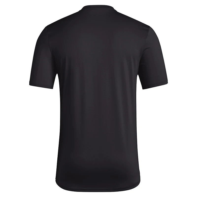 Men's adidas Black Grambling Tigers Primary Locker Logo Pre-Game AEROREADY T-Shirt