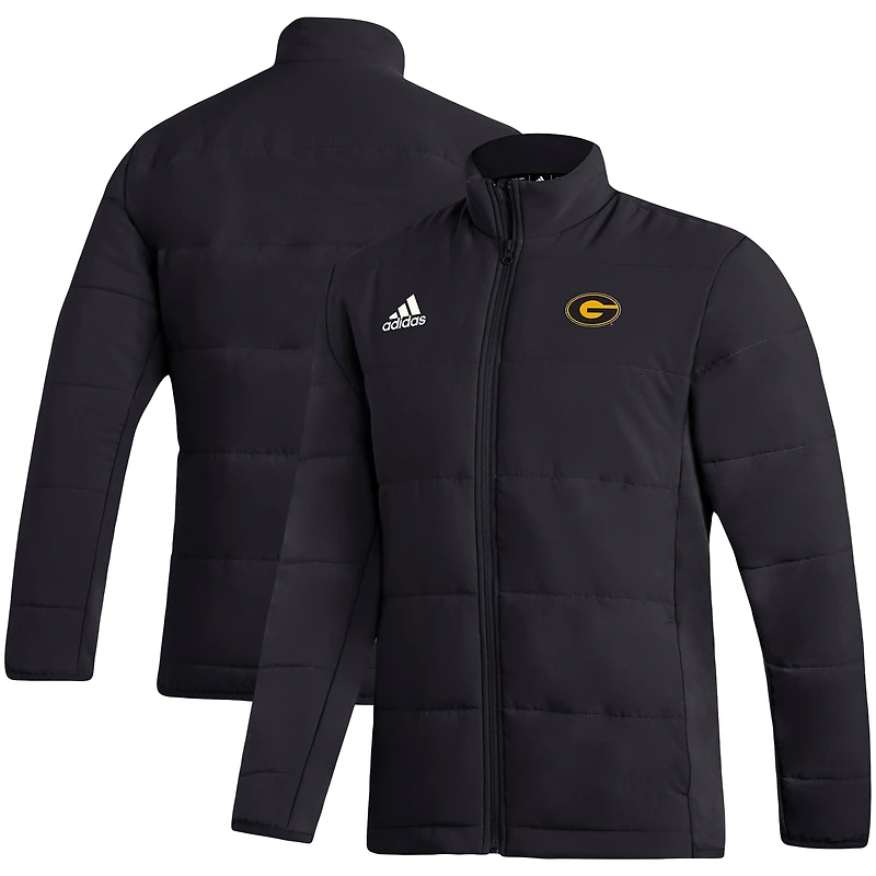 Veste zippée mi-lourde adidas noire Grambling Tigers Sideline pour homme