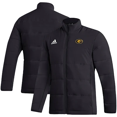 Veste zippée mi-lourde adidas noire Grambling Tigers Sideline pour homme