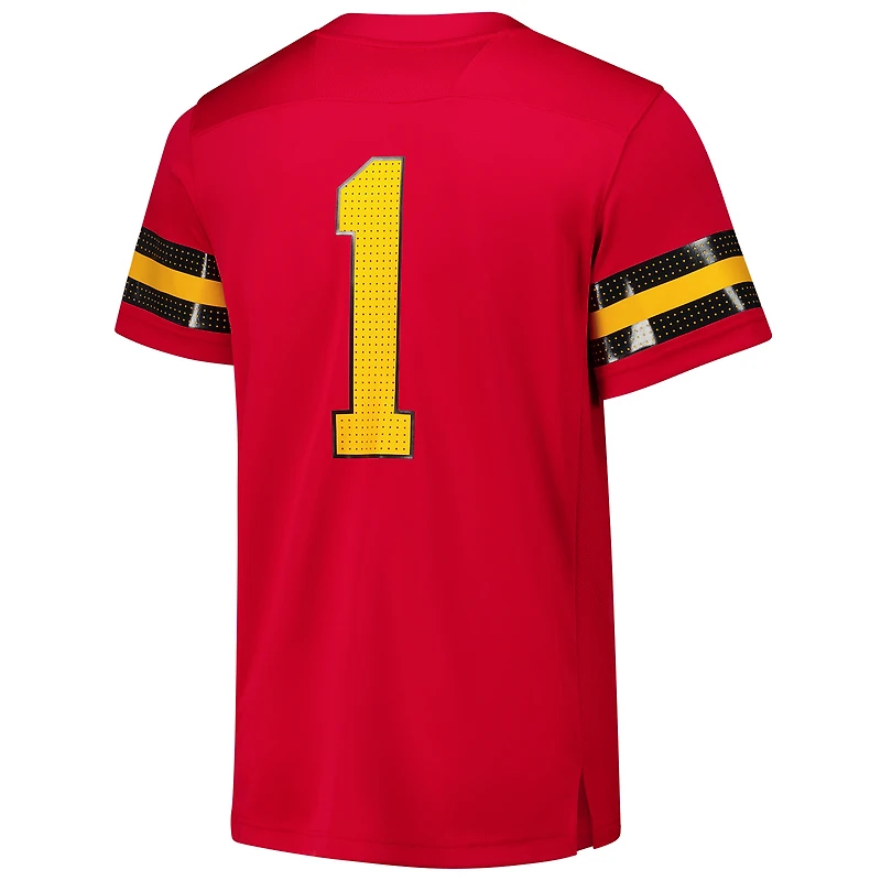 Maillot adidas #1 Red Grambling Tigers Premier Strategy pour homme
