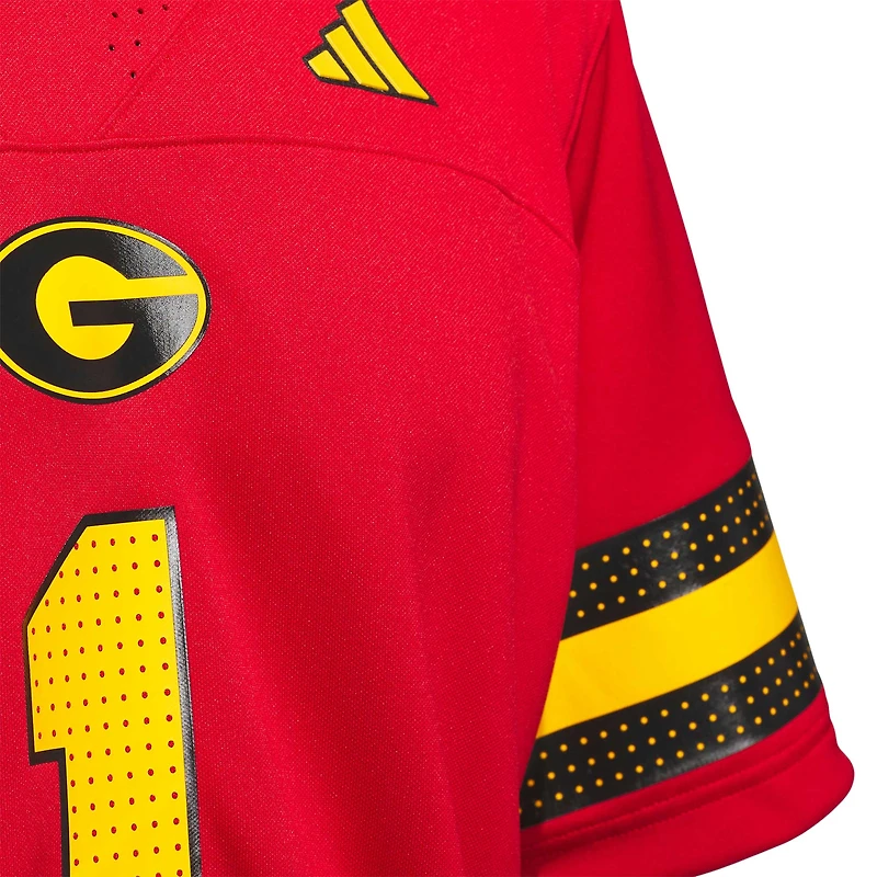 Maillot adidas #1 Red Grambling Tigers Premier Strategy pour homme