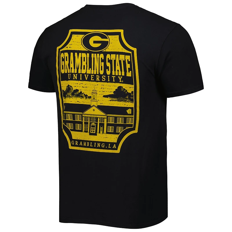 T-shirt noir Grambling Tigers Logo Campus Icon pour homme