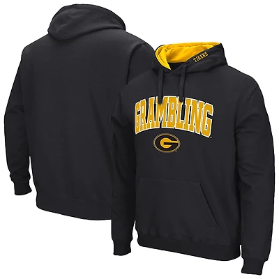 Men's Colosseum  Black Grambling Tigers Arch & Logo Hoodie