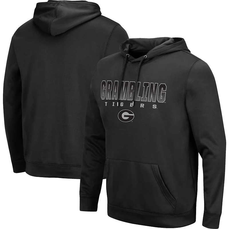 Sweat à capuche noir Colosseum Grambling Tigers Blackout 3.0 pour homme