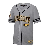 Maillot de baseball Free Spirited pour homme Colosseum Gray Grambling Tigers