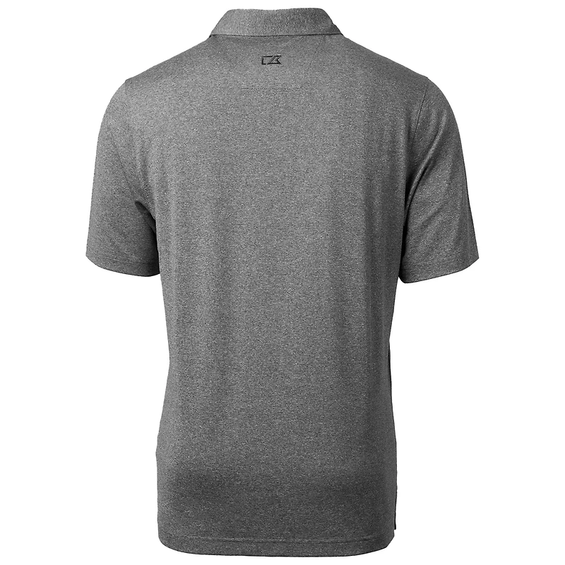 Men's Cutter & Buck Heather Charcoal Grambling Tigers Forge Stretch Polo