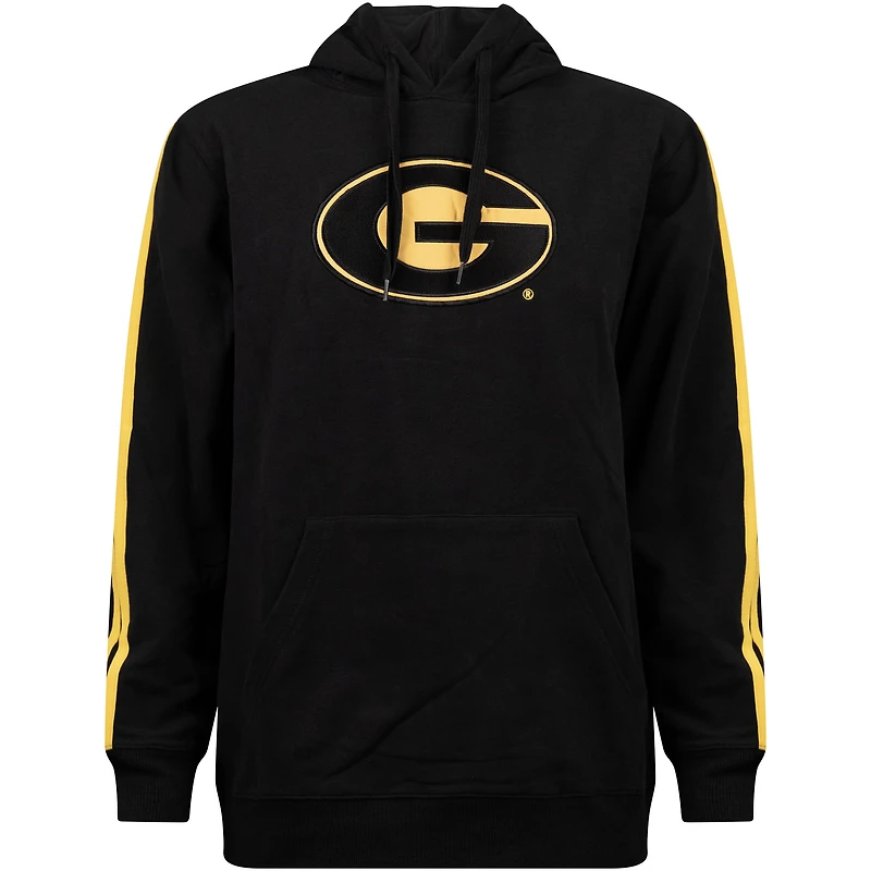 Sweat à capuche rayures surdimensionnées FISLL pour hommes, Grambling Tigers, noir