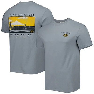 Men's Gray Grambling Tigers Campus Scenery Comfort Color T-Shirt