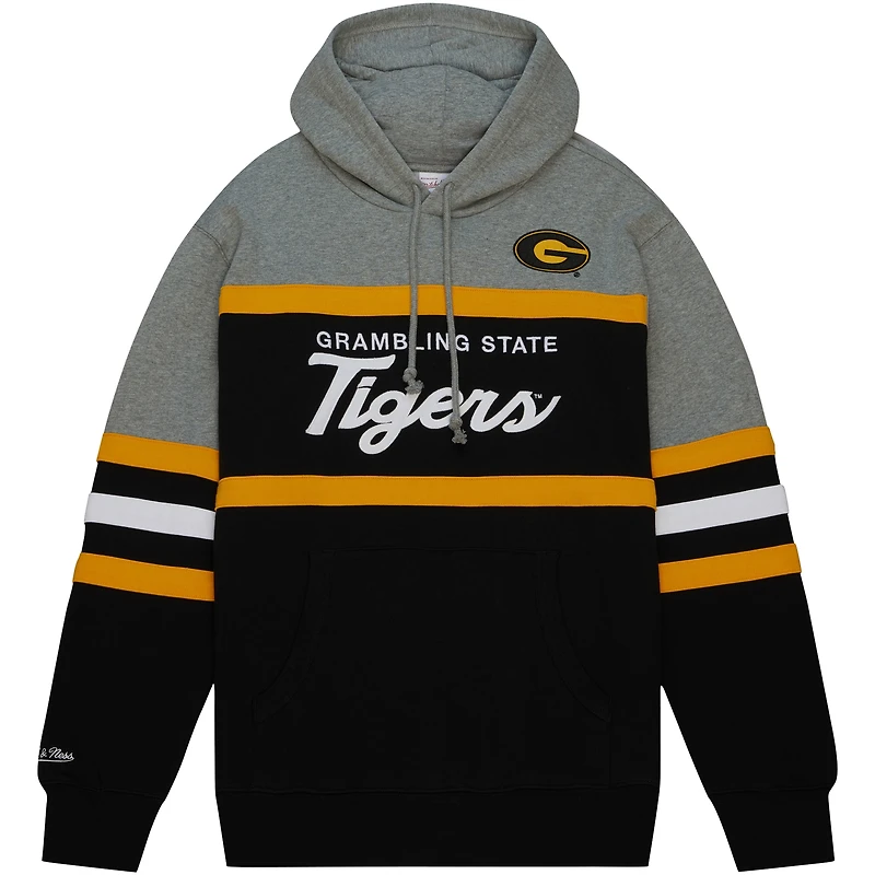 Sweat à capuche Mitchell & Ness noir pour homme, modèle Grambling Tigers Head Coach