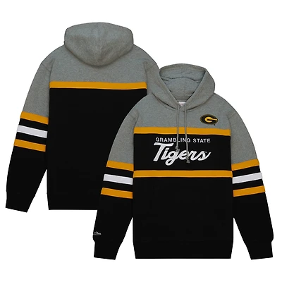 Sweat à capuche Mitchell & Ness noir pour homme, modèle Grambling Tigers Head Coach