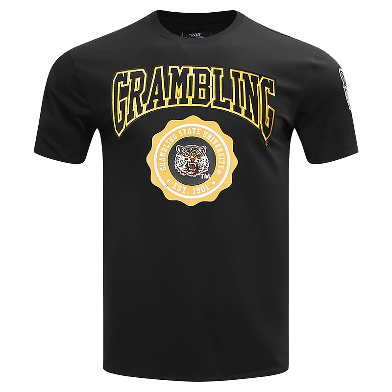 Men's Pro Standard Black Grambling Tigers Crest T-Shirt
