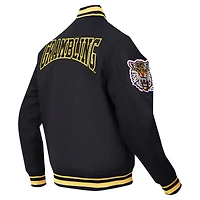 Men's Pro Standard Black Grambling Tigers Crest Wool Full-Zip Jacket