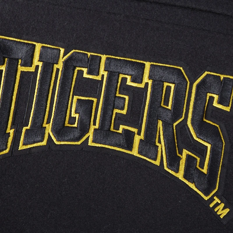 Men's Pro Standard Black Grambling Tigers Crest Wool Full-Zip Jacket