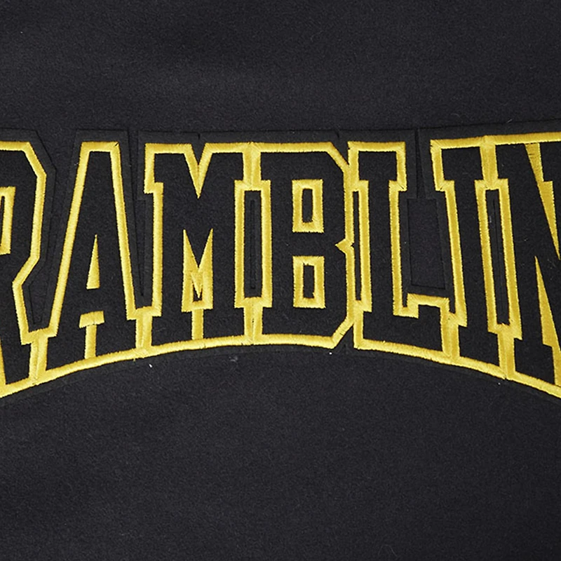 Men's Pro Standard Black Grambling Tigers Crest Wool Full-Zip Jacket