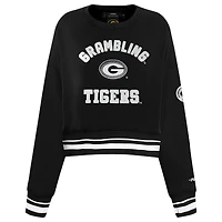 Sweat-shirt court à enfiler Pro Standard pour femme Grambling Tigers Pearl Black
