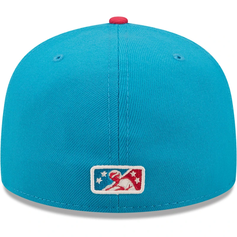 Men's New Era Aqua/Black Pepinillos Picantes del Norte Copa De La Diversion 59FIFTY Fitted Hat