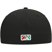 Men's New Era Black Great Lakes Loons Authentic Collection Road 59FIFTY Fitted Hat