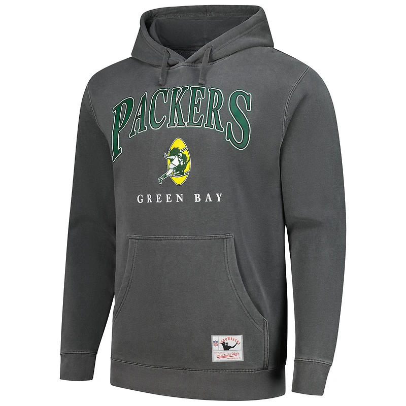 Sweat à capuche enfiler Mitchell & Ness Gray Green Bay Packers Slot