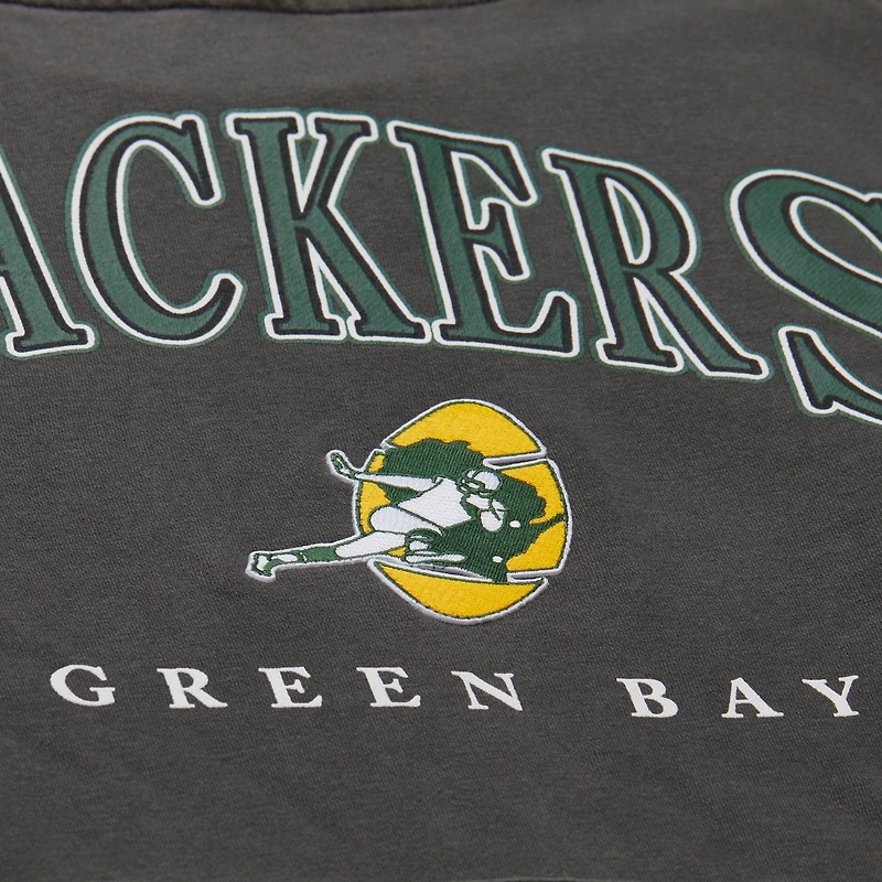 Sweat à capuche enfiler Mitchell & Ness Gray Green Bay Packers Slot