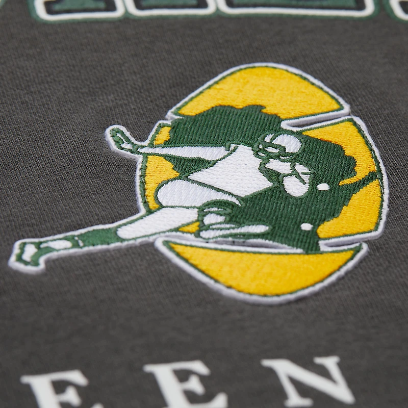 Sweat à capuche enfiler Mitchell & Ness Gray Green Bay Packers Slot
