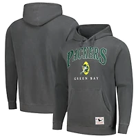 Sweat à capuche enfiler Mitchell & Ness Gray Green Bay Packers Slot