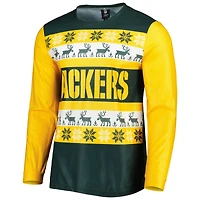 FOCO Green Bay Packers Wordmark Ugly Ensemble de pyjama pour femme