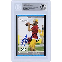 Aaron Rodgers Green Bay Packers Autographed 2005 Bowman #112 Beckett Fanatics Witnessed Authenticated Rookie Card