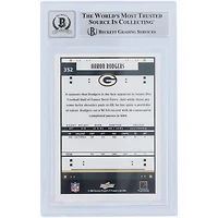 Carte de recrue numéro 10 authentifiée signée Aaron Rodgers des Green Bay Packers, Score #352 de 2005, avec l'inscription « Go Pack Go » et les fanatiques de Beckett