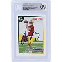 Aaron Rodgers Green Bay Packers Autographed 2005 Topps Total #483 Beckett Fanatics Witnessed Authenticated Rookie Card