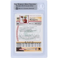 Aaron Rodgers Green Bay Packers Autographed 2005 Topps Total #483 Beckett Fanatics Witnessed Authenticated Rookie Card