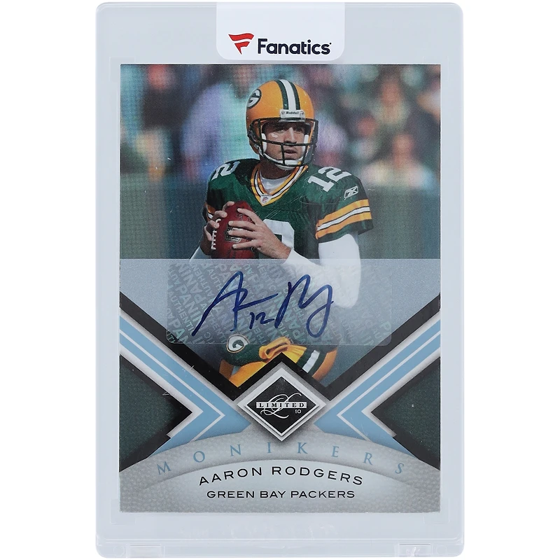 Aaron Rodgers Green Bay Packers Autographed 2010 Panini Limited Platinum Monikers #35 #1/1 Card