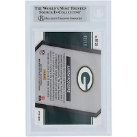 Aaron Rodgers Green Bay Packers Autographed 2023 Panini Mosaic Moments in time Gold Mosaic Yellow Ink #MT-20 #/10 Beckett Fanatics Witnessed Authenticated Card