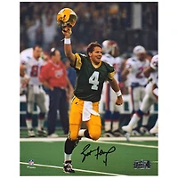 Photographie autographiée de 20 x 25 cm de Brett Favre des Packers de Green Bay pour la célébration du Super Bowl XXXI