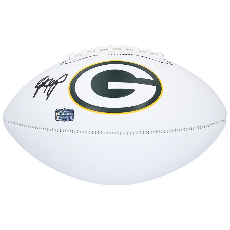 Brett Favre Green Bay Packers Autographed Franklin White Panel Football