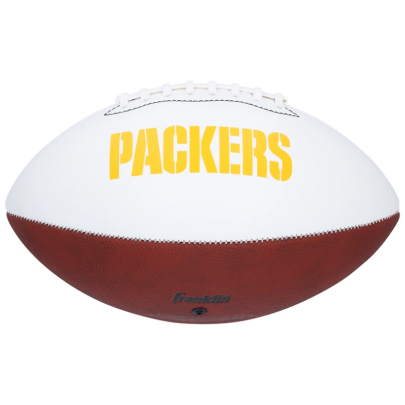 Brett Favre Green Bay Packers Autographed Franklin White Panel Football
