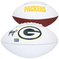 Brett Favre Green Bay Packers Autographed Franklin White Panel Football  
