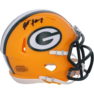 Casque Riddell Speed Mini autographié par Brett Favre des Green Bay Packers