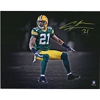 Charles Woodson Green Bay Packers Autographed 11" x 14" Green Jersey Spotlight Photograph