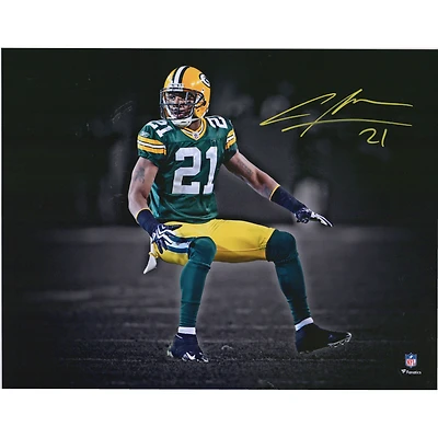 Charles Woodson Green Bay Packers Autographed 11" x 14" Green Jersey Spotlight Photograph