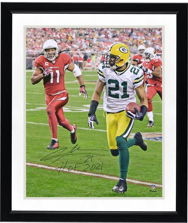 Charles Woodson Green Bay Packers Autographed 16" x 20" Interception Return Photograph with "HOF 21" Inscription