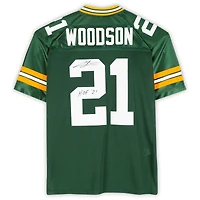 Charles Woodson Green Bay Packers Autographed Green Mitchell & Ness 2010 Authentic Jersey with "HOF 21" Inscription