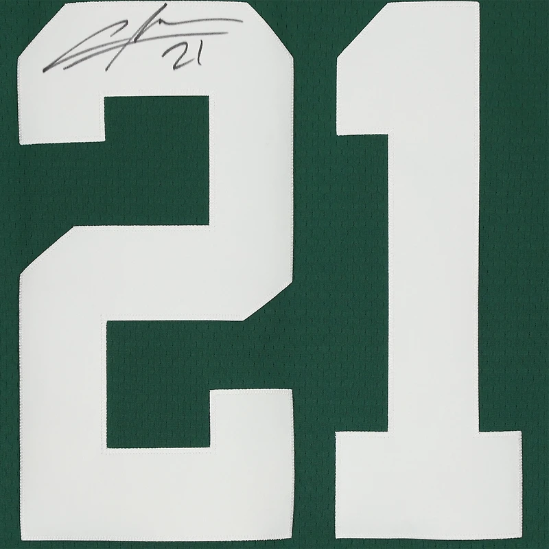Maillot Mitchell & Ness vert légendaire du Super Bowl XLV, autographié par Charles Woodson (Green Bay Packers).