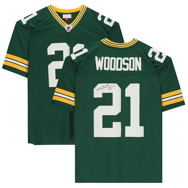 Charles Woodson Green Bay Packers Autographed Green Mitchell & Ness Super Bowl XLV Throwback Replica Jersey