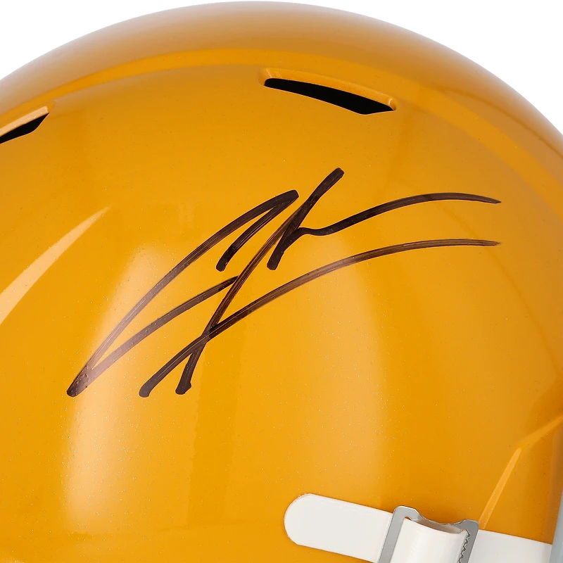 Casque réplique Riddell 2021 Throwback Speed autographié par Charles Woodson des Green Bay Packers