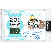 Carte Panini Flawless Platinum 2025 Charles Woodson Patch Tri-Color Relic autographiée par Donald Driver (Green Bay Packers) #PA-DDR #1/1